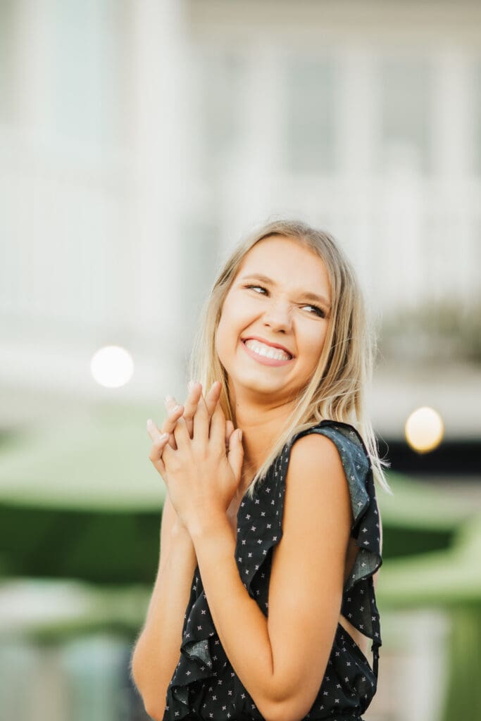 up close portrait of a high school senior