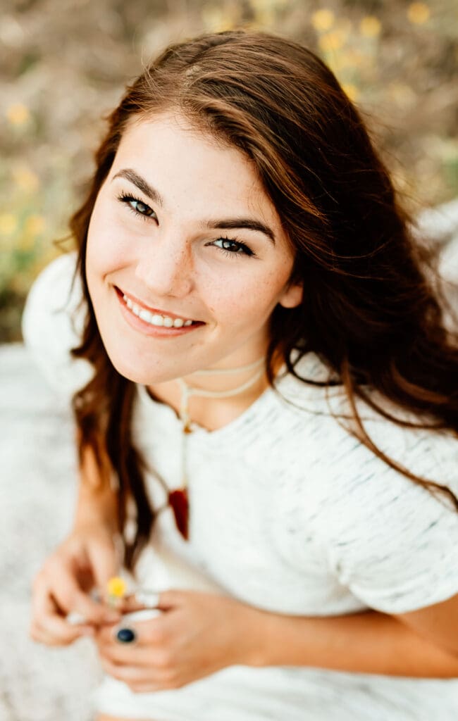Up close portrait of a senior girl 