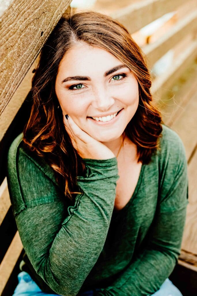 Up close portrait of a senior girl fora blog about the importance of senior photos