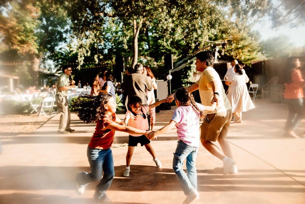 Group of kids dancing for a blog post about a graduation party in Templeton, CA