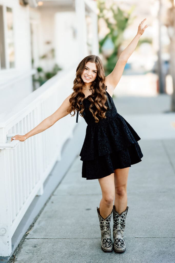 Joyful portrait of a senior girl by sweet whimsy photography 